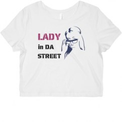 Ladies Slim Fit Crop Top Tee