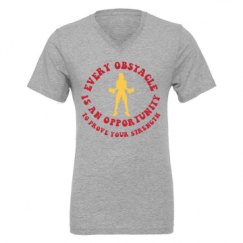 Unisex CVC Jersey V-Neck T-Shirt