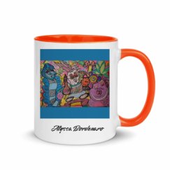 11oz Ceramic Mug with Color Inside