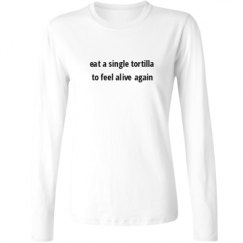 Ladies Relaxed Fit Basic Long Sleeve Tee