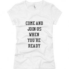 Ladies Slim Fit Basic Promo Jersey Tee