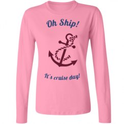 Ladies Relaxed Fit Basic Long Sleeve Tee