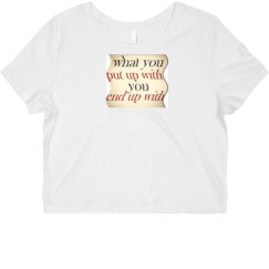 Ladies Slim Fit Crop Top Tee