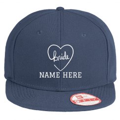 Custom Name Bride Heart Hat
