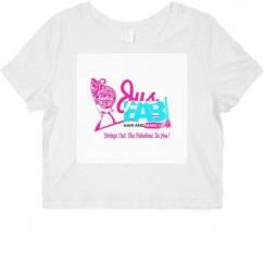 Ladies Slim Fit Crop Top Tee