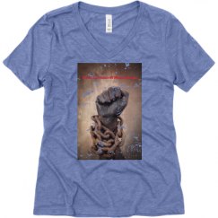 Ladies Relaxed Fit Super Soft Triblend V-Neck Tee