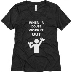 Ladies Relaxed Fit Super Soft Triblend V-Neck Tee