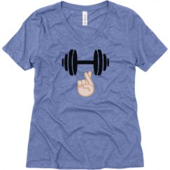 Ladies Relaxed Fit Super Soft Triblend V-Neck Tee