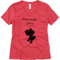 Ladies Relaxed Fit Super Soft Triblend V-Neck Tee