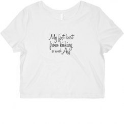 Ladies Slim Fit Crop Top Tee