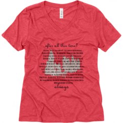 Ladies Relaxed Fit Super Soft Triblend V-Neck Tee