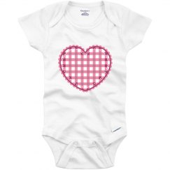 Pink Gingham Heart