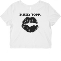 Ladies Slim Fit Crop Top Tee