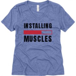 Ladies Relaxed Fit Super Soft Triblend V-Neck Tee