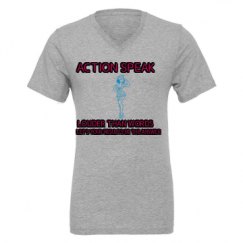 Unisex CVC Jersey V-Neck T-Shirt