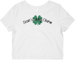 Ladies Slim Fit Crop Top Tee