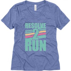 Ladies Relaxed Fit Super Soft Triblend V-Neck Tee