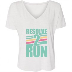 Ladies Flowy Slouchy V-Neck Tee