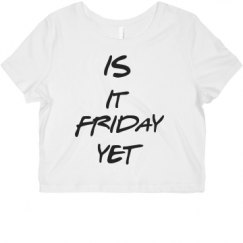 Ladies Slim Fit Crop Top Tee