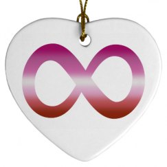 Porcelain Heart Ornament