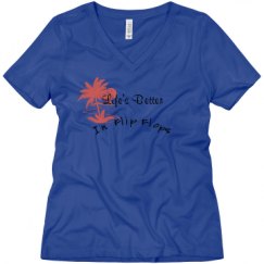 Ladies Relaxed Fit V-Neck Tee