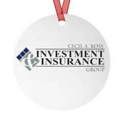 Metal Round Christmas Ornament