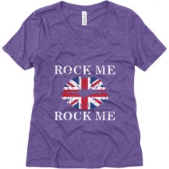 Ladies Relaxed Fit Super Soft Triblend V-Neck Tee