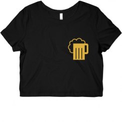 Ladies Slim Fit Crop Top Tee