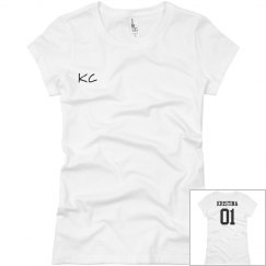 White and black basic tee