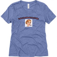 Ladies Relaxed Fit Super Soft Triblend V-Neck Tee