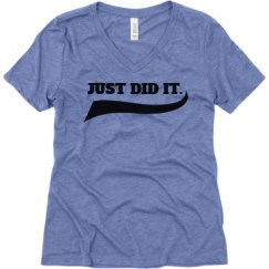 Ladies Relaxed Fit Super Soft Triblend V-Neck Tee