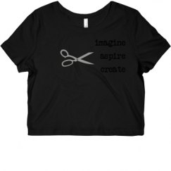 Ladies Slim Fit Crop Top Tee
