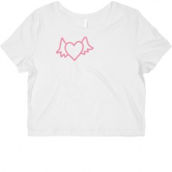 Ladies Slim Fit Crop Top Tee