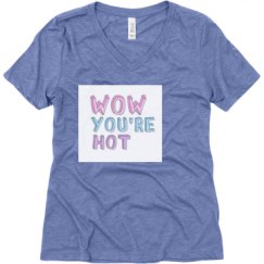 Ladies Relaxed Fit Super Soft Triblend V-Neck Tee