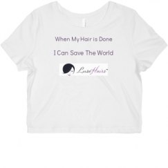 Ladies Slim Fit Crop Top Tee