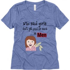 Ladies Relaxed Fit Super Soft Triblend V-Neck Tee