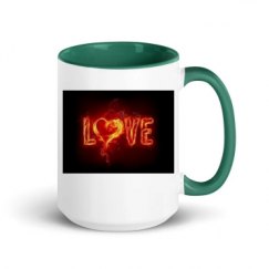 15oz Ceramic Mug with Color Inside