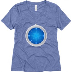 Ladies Relaxed Fit Super Soft Triblend V-Neck Tee