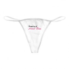 Basic White Thong Underwear