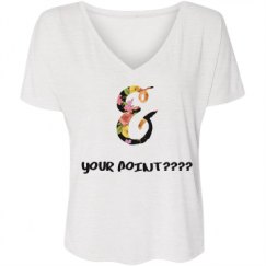 Ladies Flowy Slouchy V-Neck Tee