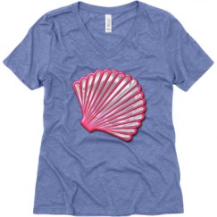 Ladies Relaxed Fit Super Soft Triblend V-Neck Tee