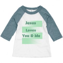 Toddler 3/4 Sleeve Raglan Tee