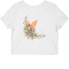 Ladies Slim Fit Crop Top Tee