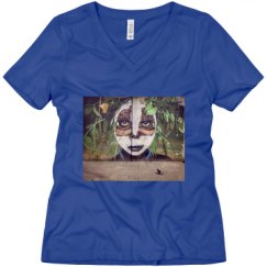 Ladies Relaxed Fit V-Neck Tee