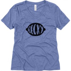 Ladies Relaxed Fit Super Soft Triblend V-Neck Tee