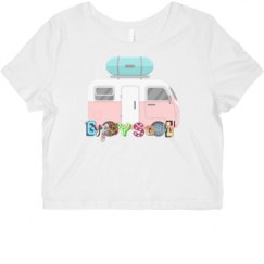 Ladies Slim Fit Crop Top Tee