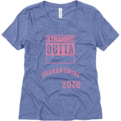 Ladies Relaxed Fit Super Soft Triblend V-Neck Tee