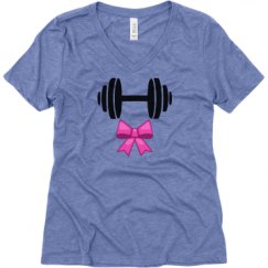 Ladies Relaxed Fit Super Soft Triblend V-Neck Tee