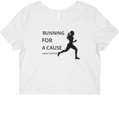 Ladies Slim Fit Crop Top Tee