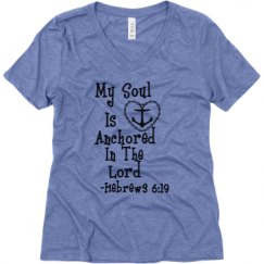 Ladies Relaxed Fit Super Soft Triblend V-Neck Tee